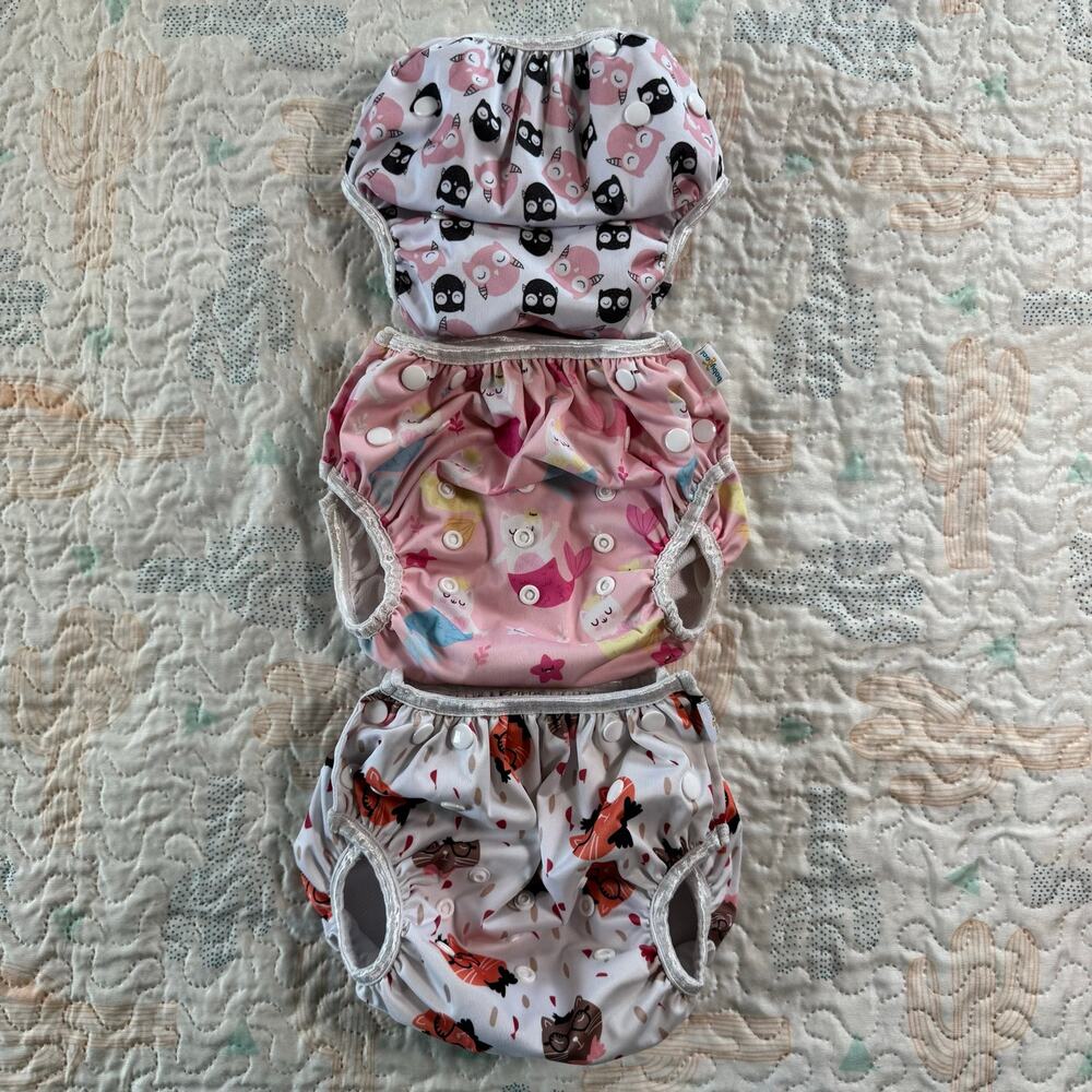 Reusable Swim Diaper Lot Toddler 24M 3 Pack Cloth Pool Beach Bundle